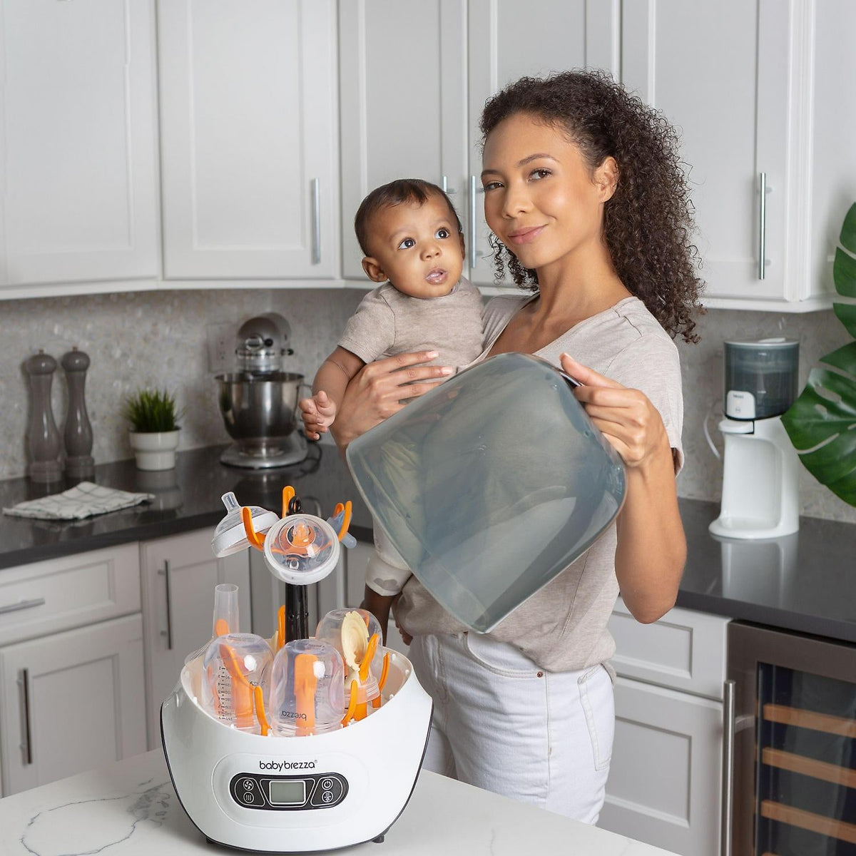 Baby Bottle Sterilizer and Dryer Machine Electric Steam Sterilization - Pacifiers. Glass. Plastic. and Newborn Feeding Bottles