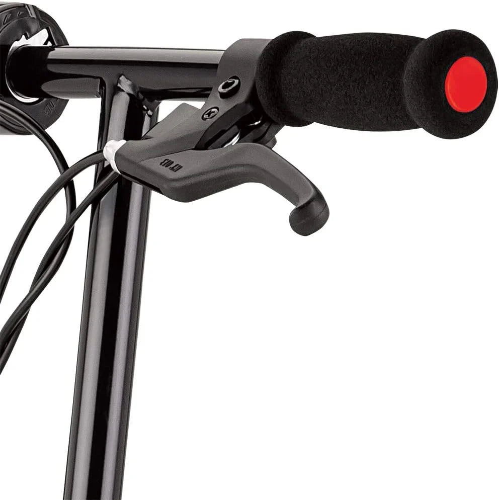 An electric scooter suitable for children over 8 years old - 100-watt hub motor, 8-inch inflatable tires, maximum speed of 11 miles per hour, maximum running time of up to 60 minutes, suitable for users weighing no more than 120 pounds.