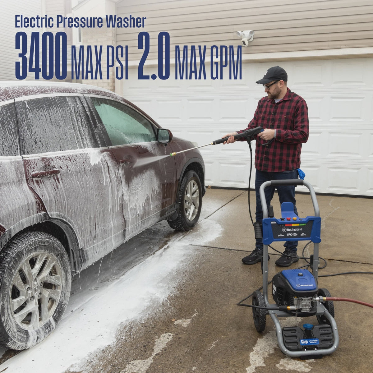 Westinghouse 3400 PSI at 2 GPM Electric Powered Pressure Washer