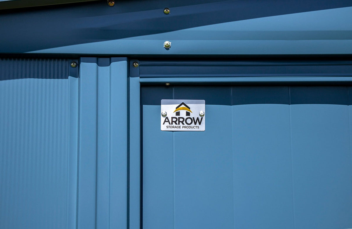 Classic 12x12-ft Blue Grey Corrosion-Resistant Steel Shed