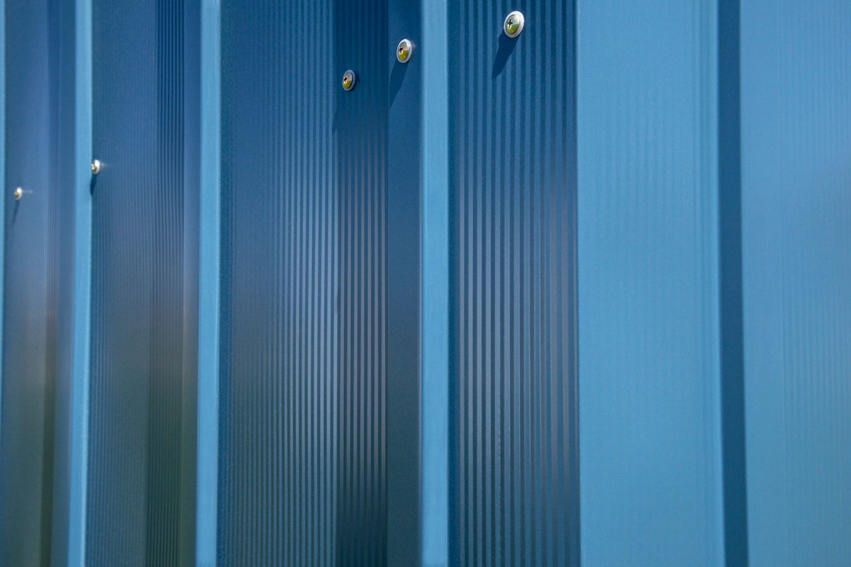 Classic 12x12-ft Blue Grey Corrosion-Resistant Steel Shed