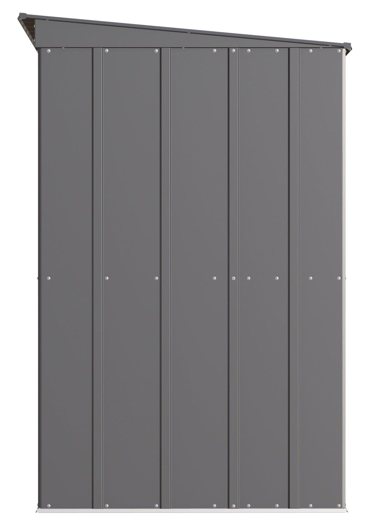 Classic Galvanized Steel Storage Shed, Charcoal, 10-ft x 4-ft