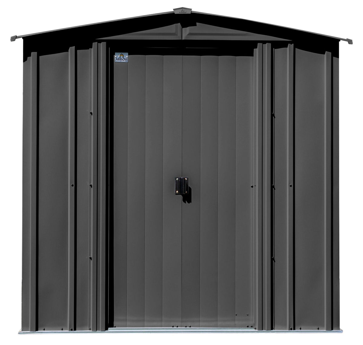 Classic Galvanized Steel Storage Shed, Charcoal, 6-ft x 7-ft
