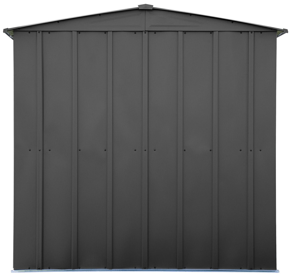 Classic Galvanized Steel Storage Shed, Charcoal, 6-ft x 7-ft