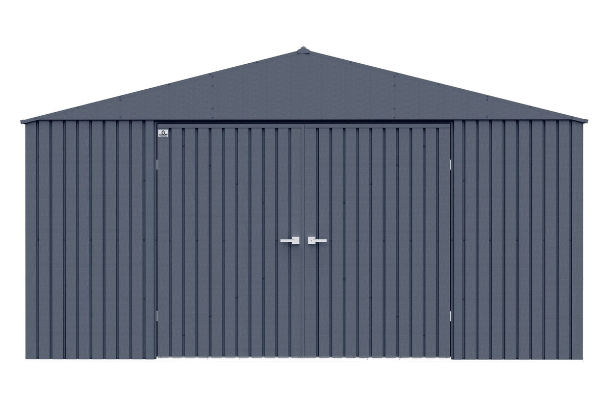 Elite 14x12-ft Anthracite Corrosion-Resistant Steel Shed