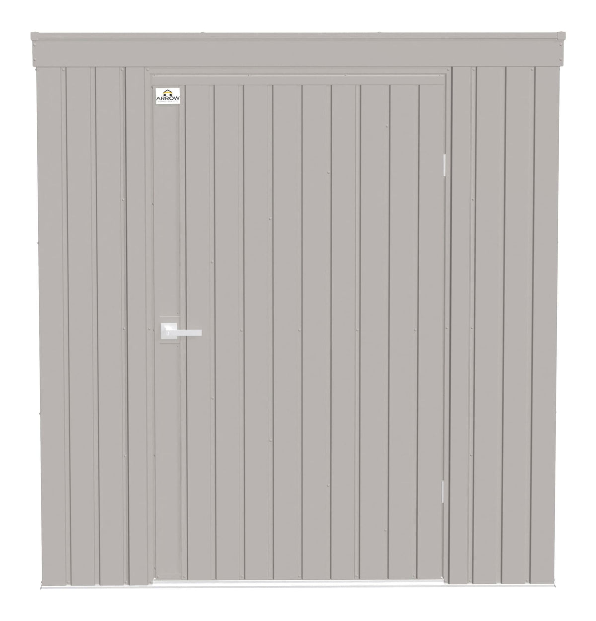 Elite Steel Storage Shed with Pent Roof, Cool Grey, 6-ft x 4-ft