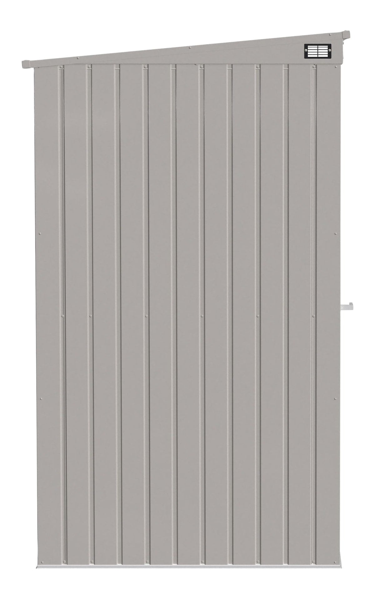 Elite Steel Storage Shed with Pent Roof, Cool Grey, 6-ft x 4-ft
