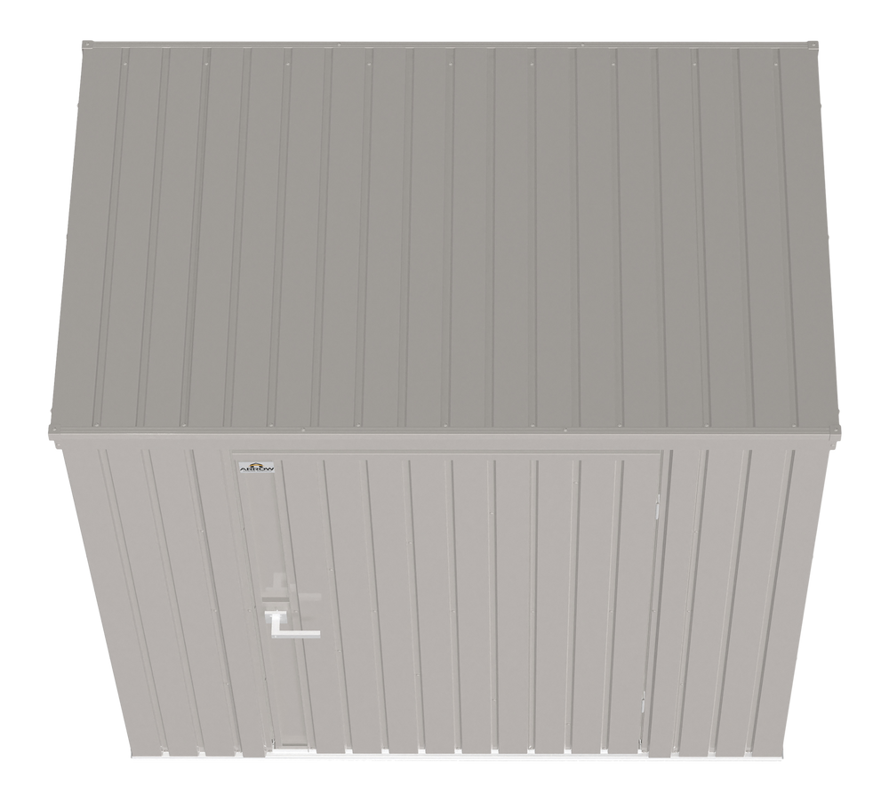 Elite Steel Storage Shed with Pent Roof, Cool Grey, 6-ft x 4-ft