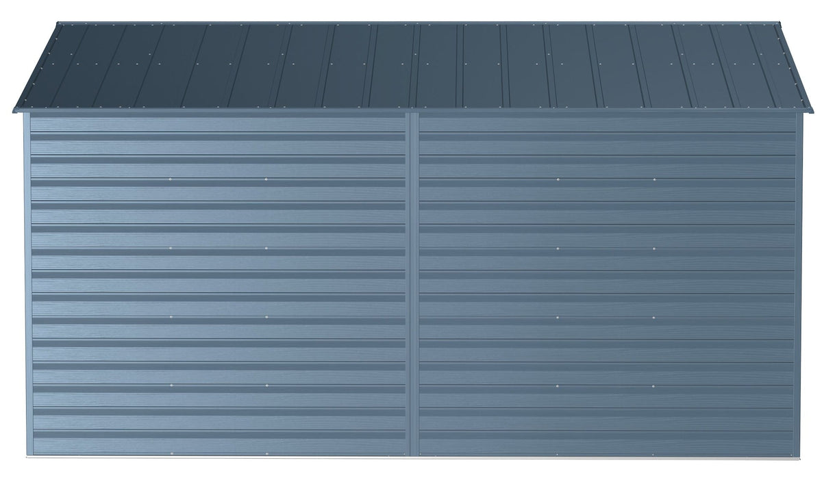 Select Galvanized Steel Storage Shed, Blue Grey, 10-ft x 14-ft