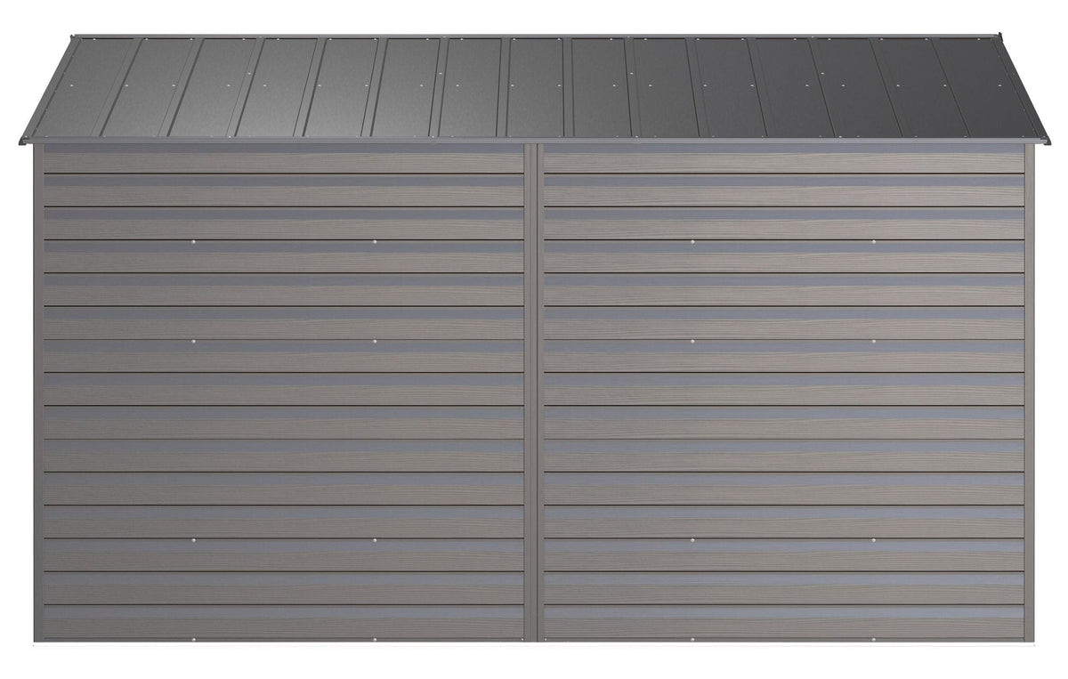 Select Galvanized Steel Storage Shed, Charcoal, 10-ft x 12-ft