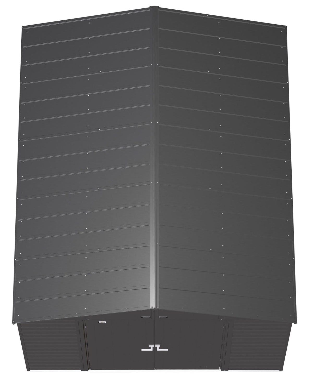 Select Galvanized Steel Storage Shed, Charcoal, 10-ft x 12-ft
