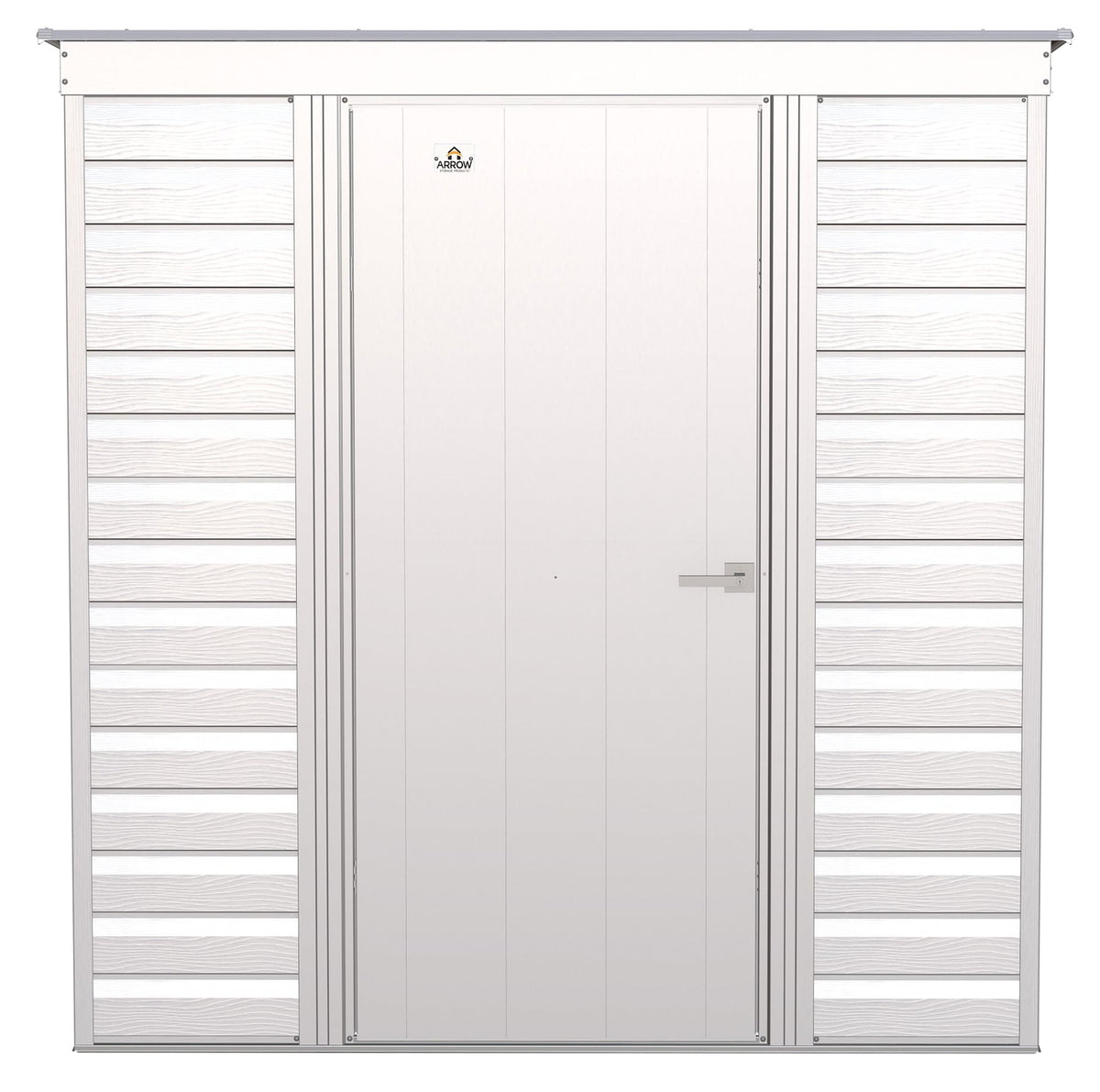 Select Galvanized Steel Storage Shed, Flute Grey, 6-ft x 4-ft