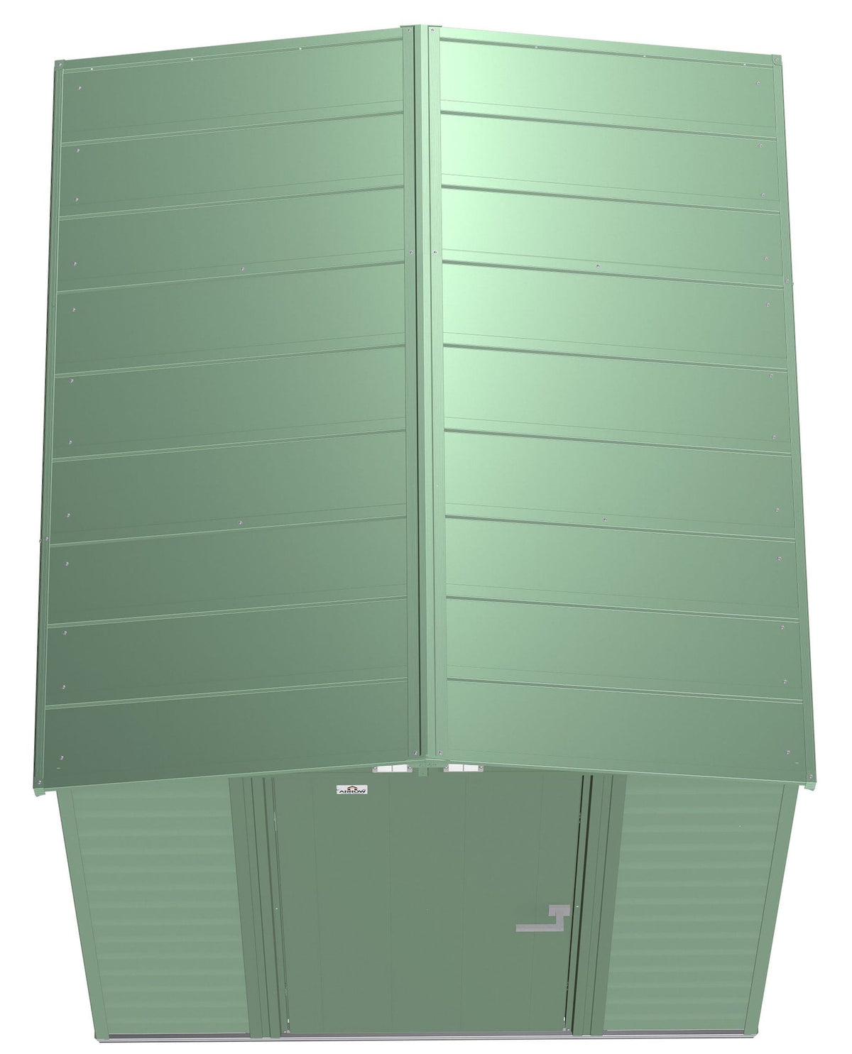 Select Galvanized Steel Storage Shed, Sage Green, 6-ft x 7-ft