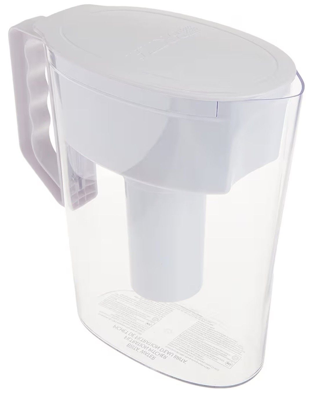 Slim Water Filter Pitcher with Standard Filter, BPA Free, 5 Cup, White