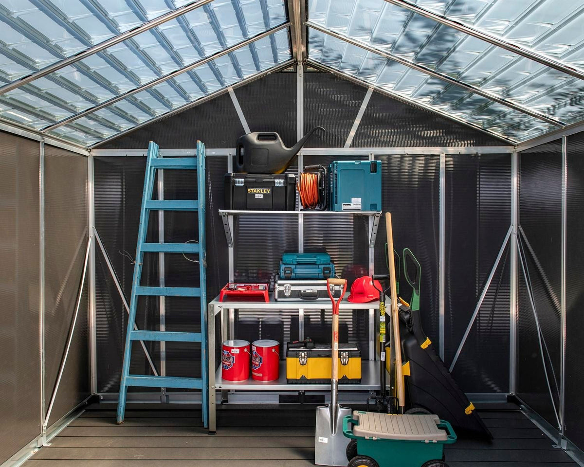 Multi-Function Polycarbonate Yukon Shed, 11x9-ft