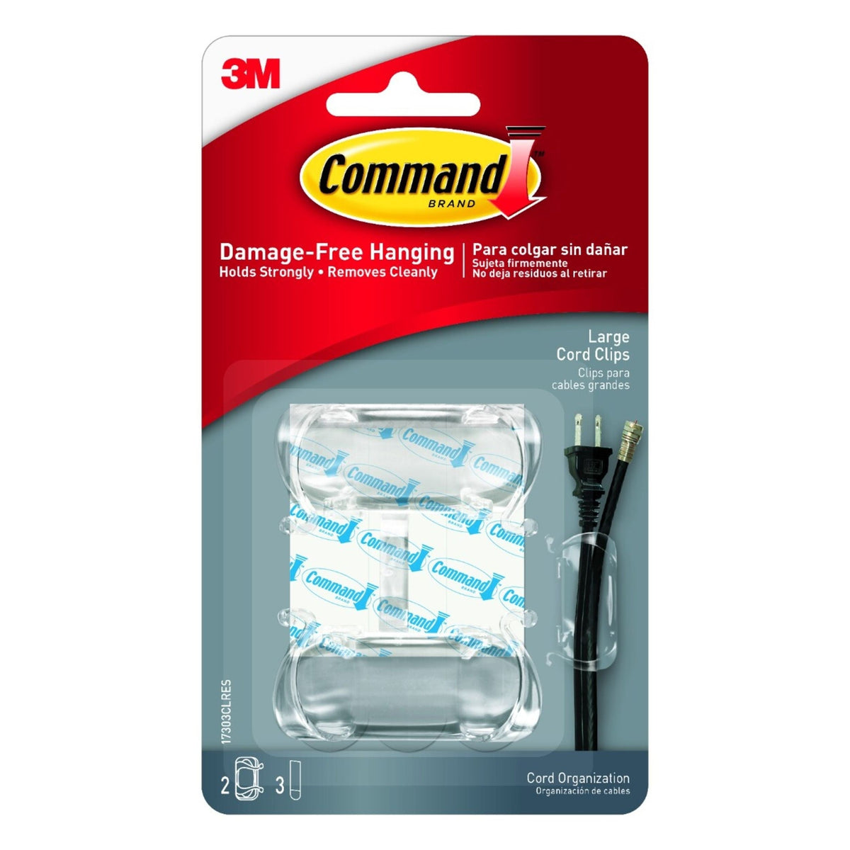 Clear Cord Clips, Clear