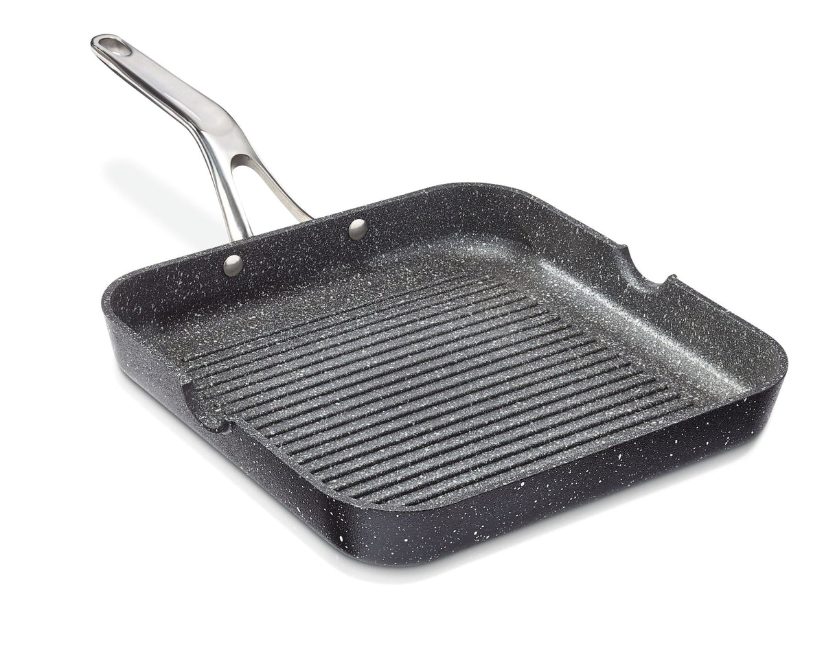 The Rock Original Grill Pan, Dishwasher & Oven Safe, Black, 10.6-in
