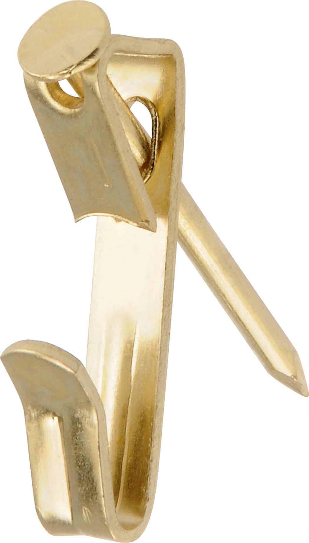 Conventional Picture Hanger, For DrywAll/ Plaster WAll, 30-lb Capacity, Brass Plated, 6-pk