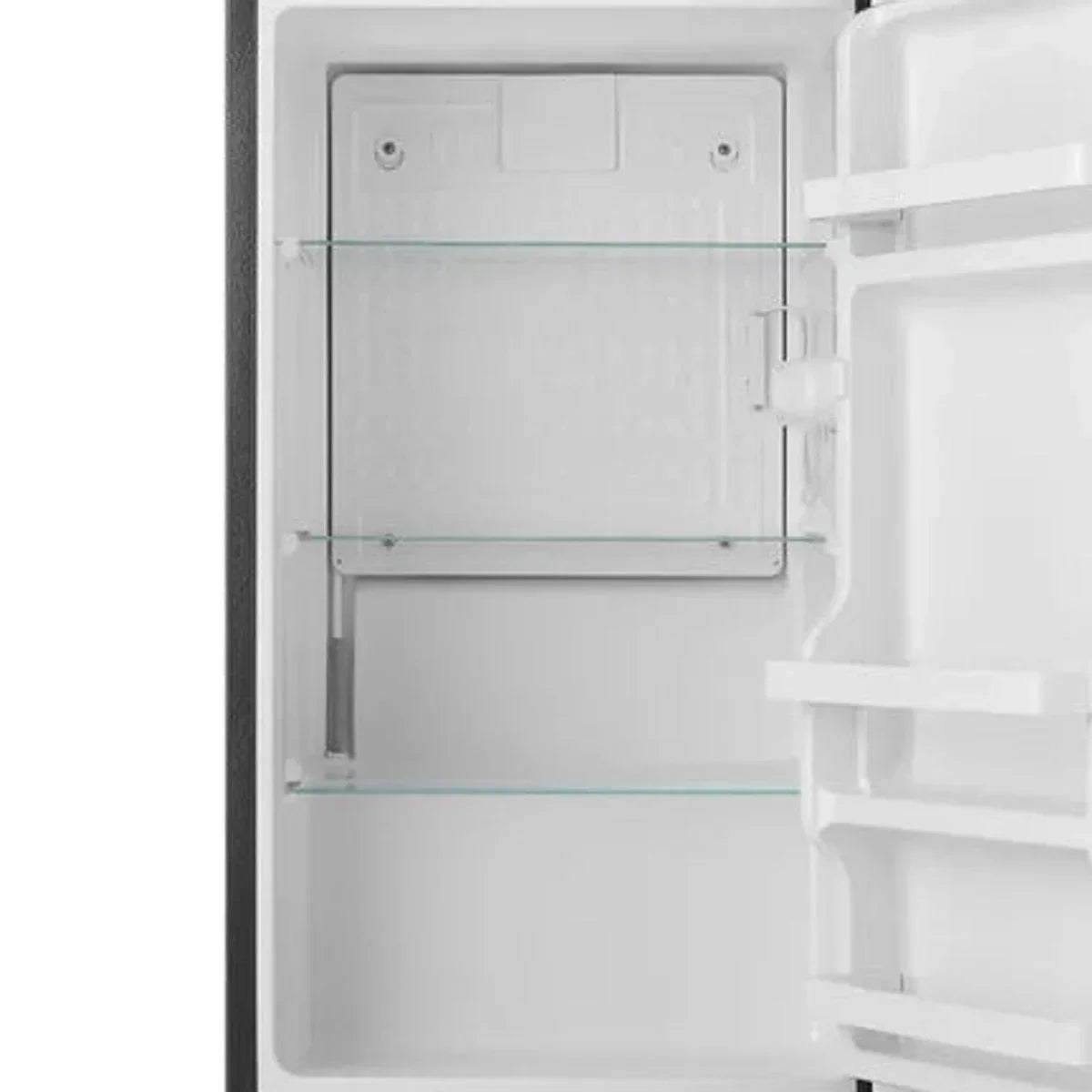 33 in. 3.3 cu ft. Black Compact Fridge with Reversible Curved Door