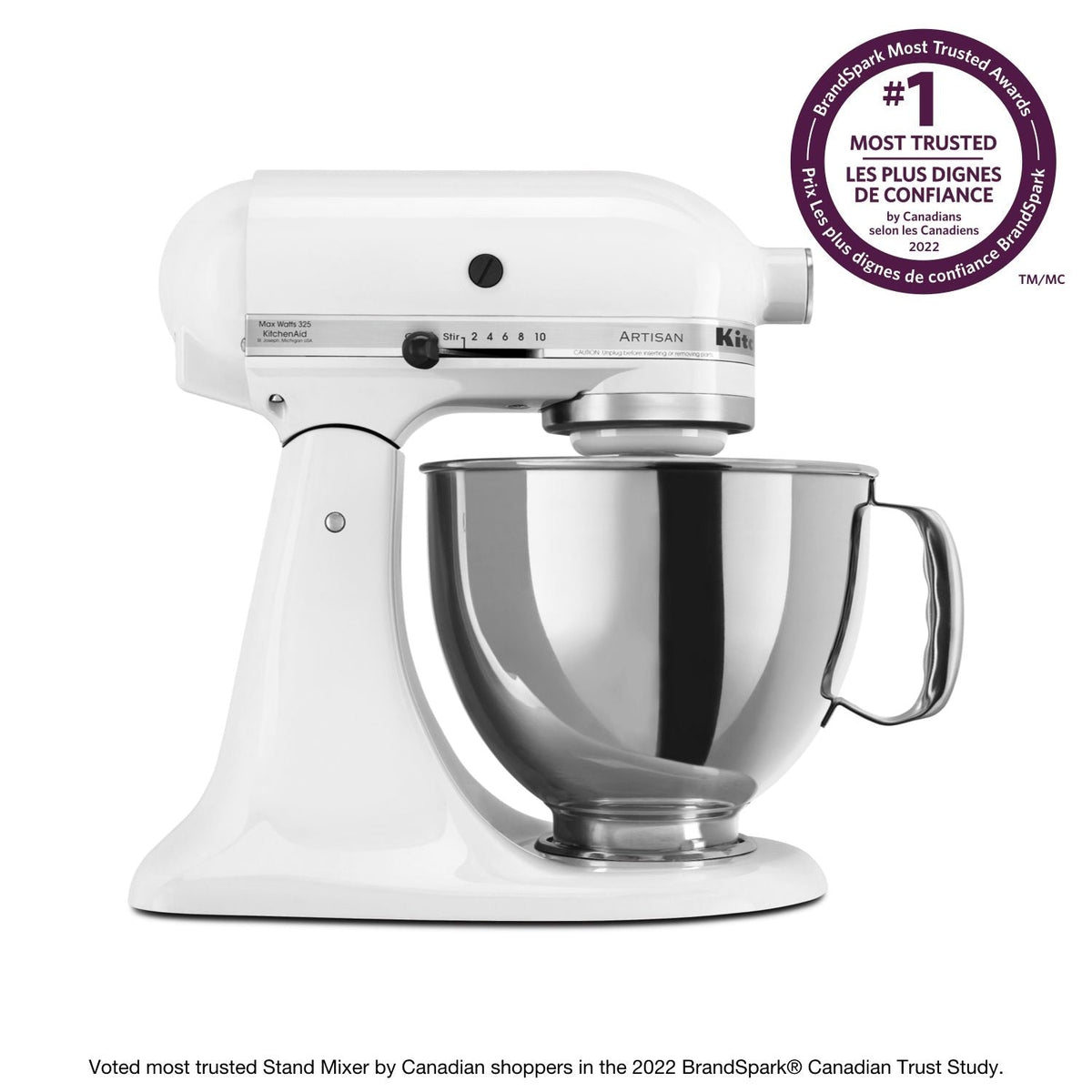 Artisan Series 5-Quart Tilt-Head Stand Mixer, White
