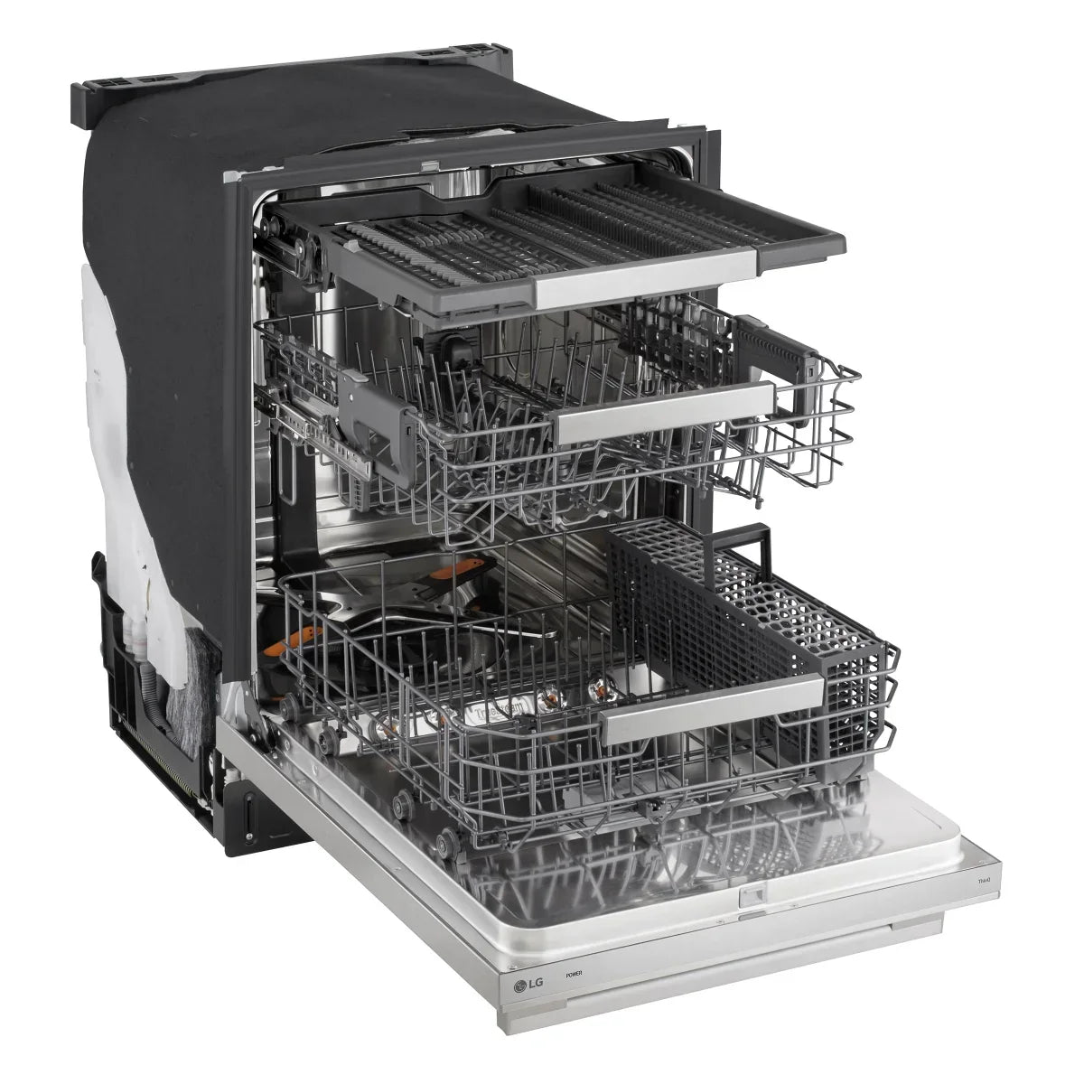 24 in. Stainless Steel FlushFit Top Control Dishwasher with AutoVentDry and Floor Status Indicator