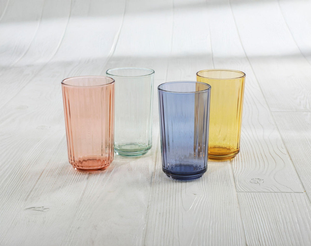 Panello Mixed Colour Highball Glass Set, 4-pk
