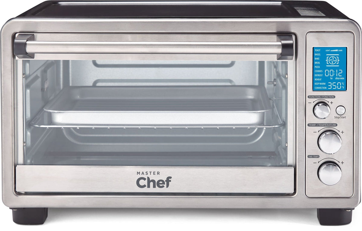 Digital Convection Toaster Oven with 10 Functions, Stainless Steel, 6-Slices