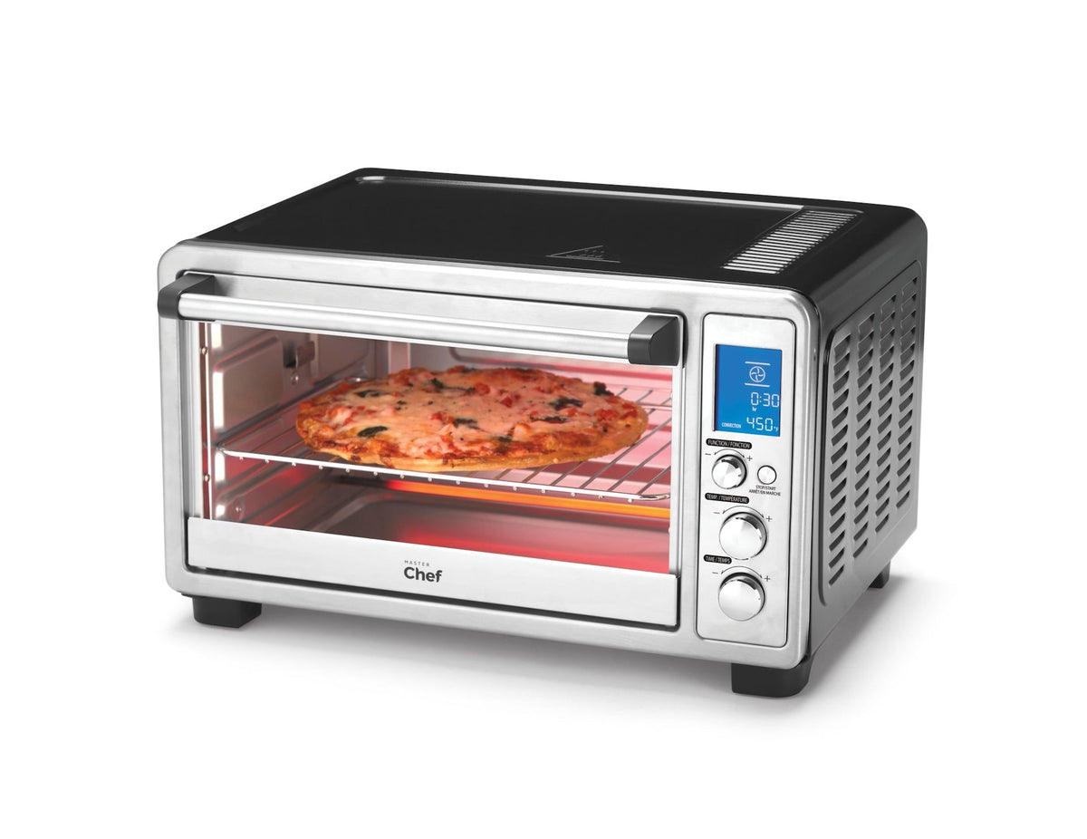 Digital Convection Toaster Oven with 10 Functions, Stainless Steel, 6-Slices