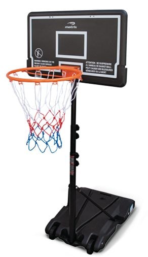 4-in-1 Jr Portable Adjustable Basketball Backboard System with Wheels