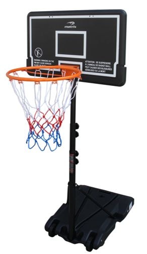 4-in-1 Jr Portable Adjustable Basketball Backboard System with Wheels