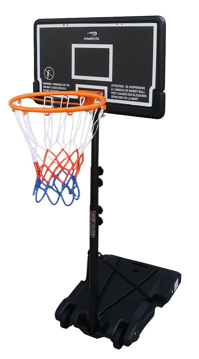 4-in-1 Jr Portable Adjustable Basketball Backboard System with Wheels