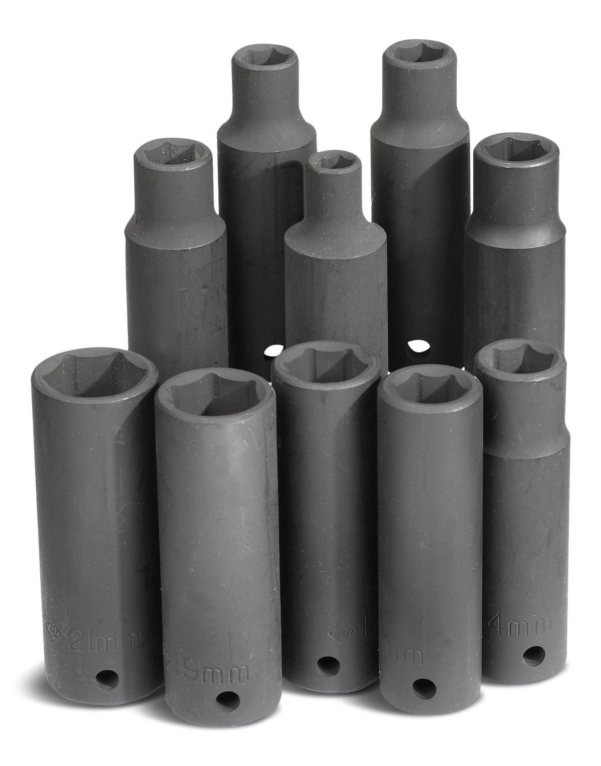 1/2-in Drive Deep Impact Socket Set, Metric, 10-pc