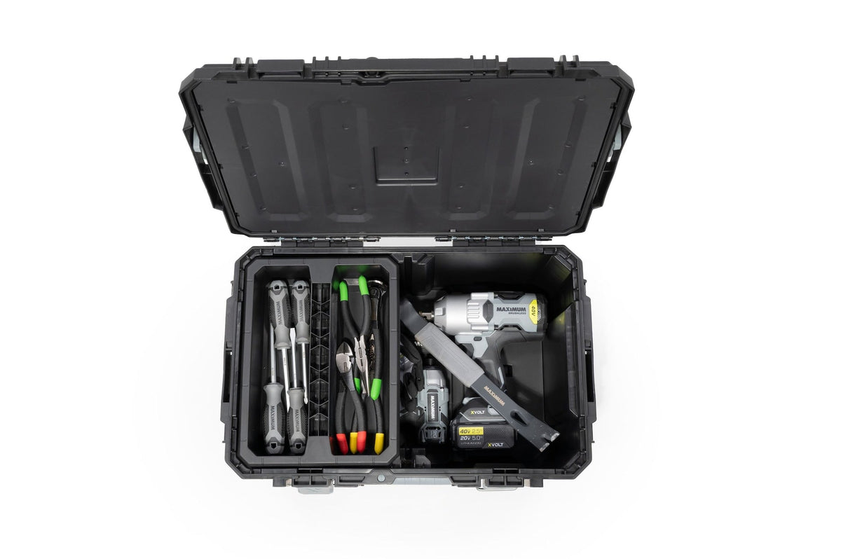 Brix Modular Portable Medium Toolbox/Tool Storage, IP65, 23x16x11-in