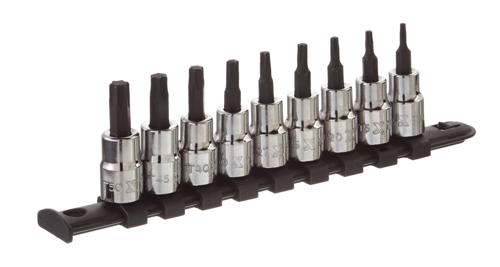 Star-drive Bit Socket Set, Heat Treated, 9-pc