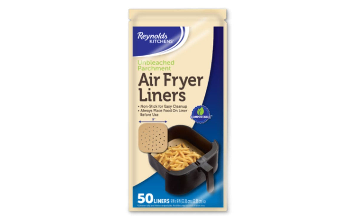 Kitchens Unbleached Non-Stick Air Fryer Liners, 50-pc