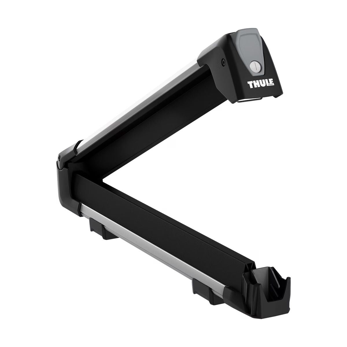 SnowPack Stainless Steel Roof Top Mount Ski/Snowboard Rack, Medium, Black, 2-pc