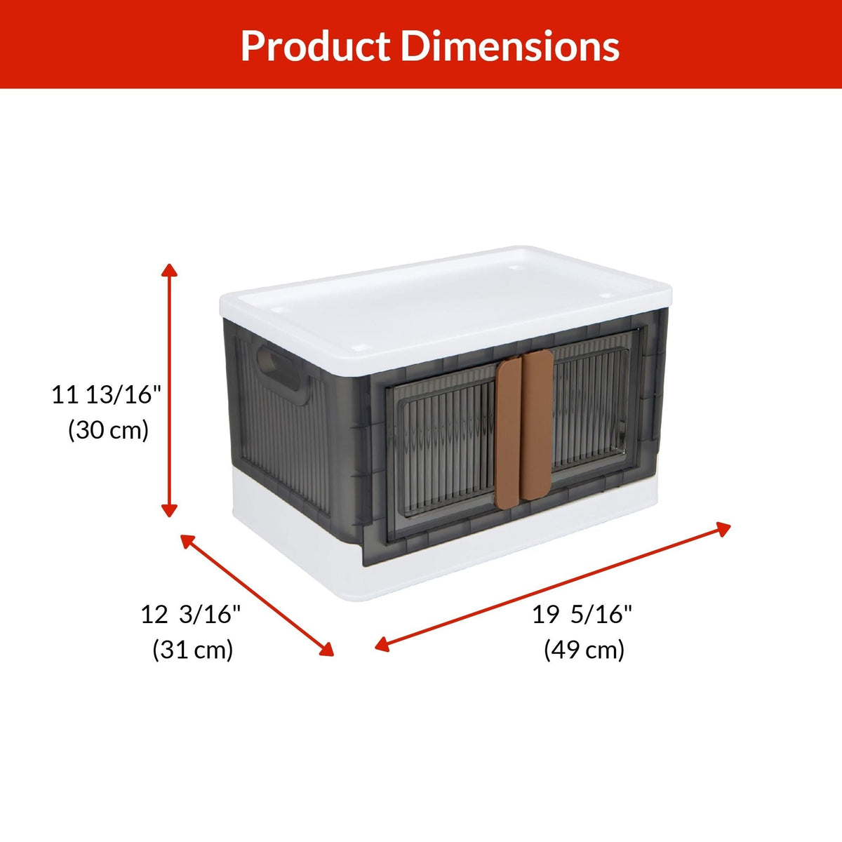 Foldable Storage Box with Door, 32-L