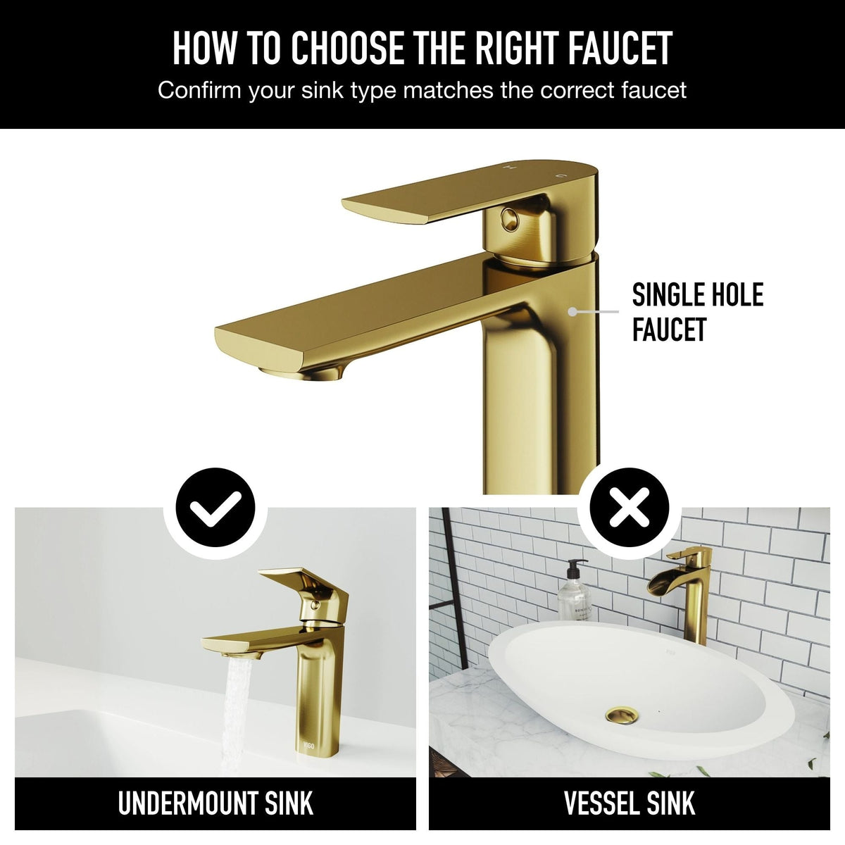 Davidson Single Handle Single Hole Bathroom Sink Faucet, WaterSense Certified, Matte Gold