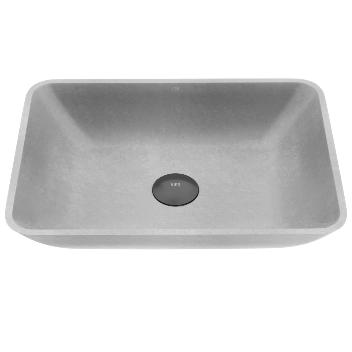 Duomo Gothic 18x13-in Deep Grey Bathroom Sink/Basin with Rectangular Vessel