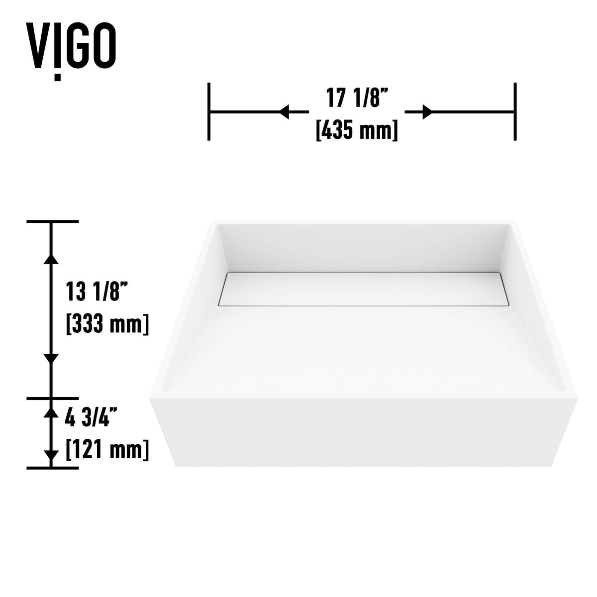 Starr Modern 17x13-in Deep White Bathroom Sink/Basin with Rectangular Vessel