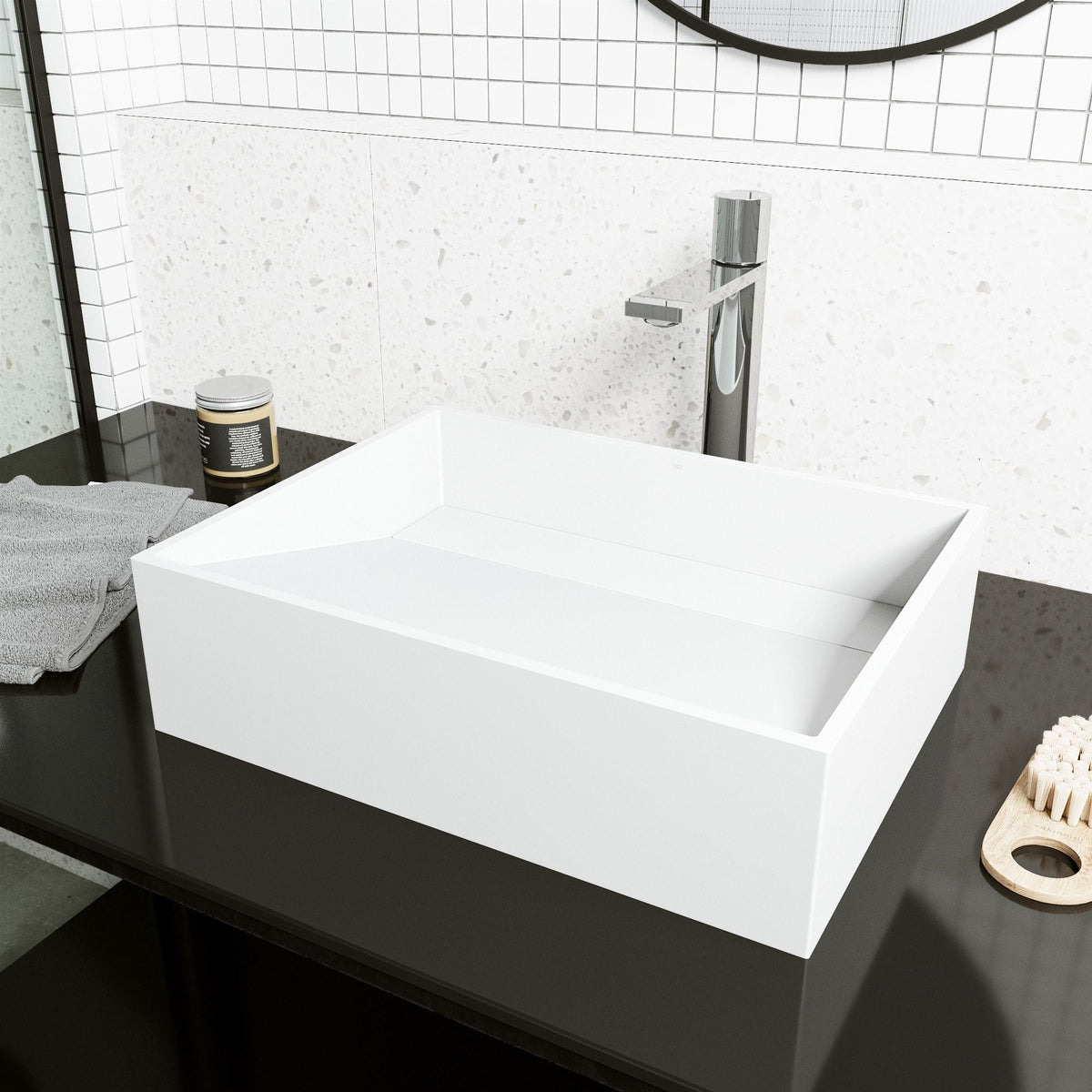Starr Modern 17x13-in Deep White Bathroom Sink/Basin with Rectangular Vessel