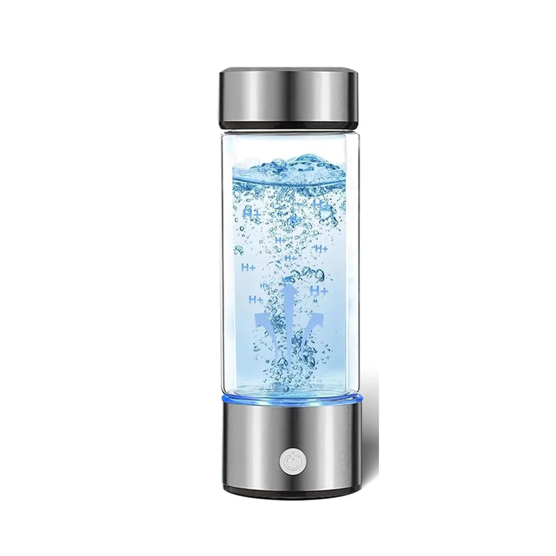 Hydrogen Water Bottle Generator(Silver) - Up to 6360 PPB - Certified H2 Generator- SPE/PEM Technology - - Portable Hydration & Athletic Performance System T1663
