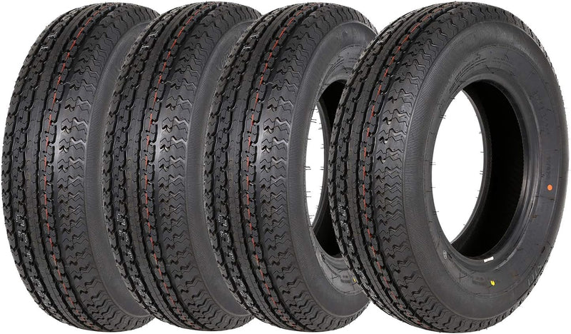 Set of 4 ST225/75R15 Radial Trailer Tire, ST225-75R15 ST 225/75R15, 10 Ply Load Range E, 117N N8954