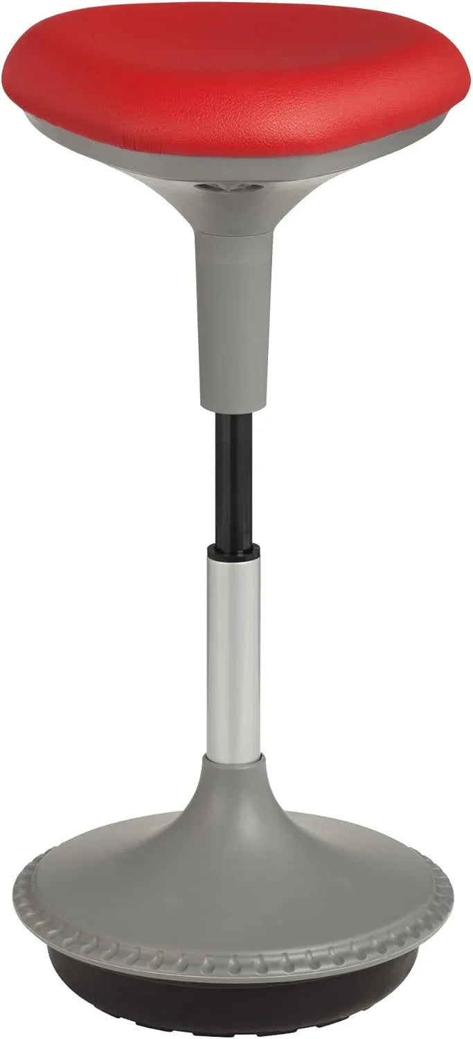 Adjustable-height office desk and active learning stools for classrooms, foam-filled backless rocking stools with rocking function, in gray color K8044