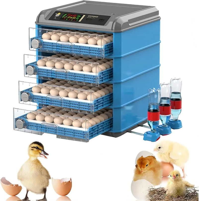Egg Incubator, 192/256/500 Egg Incubator, Poultry Hatcher Machine with Automatic Egg Turning, Temperature & Humidity Control and LED Screen, General Purpose Incubator for Chickens Ducks Birds,500 S6019