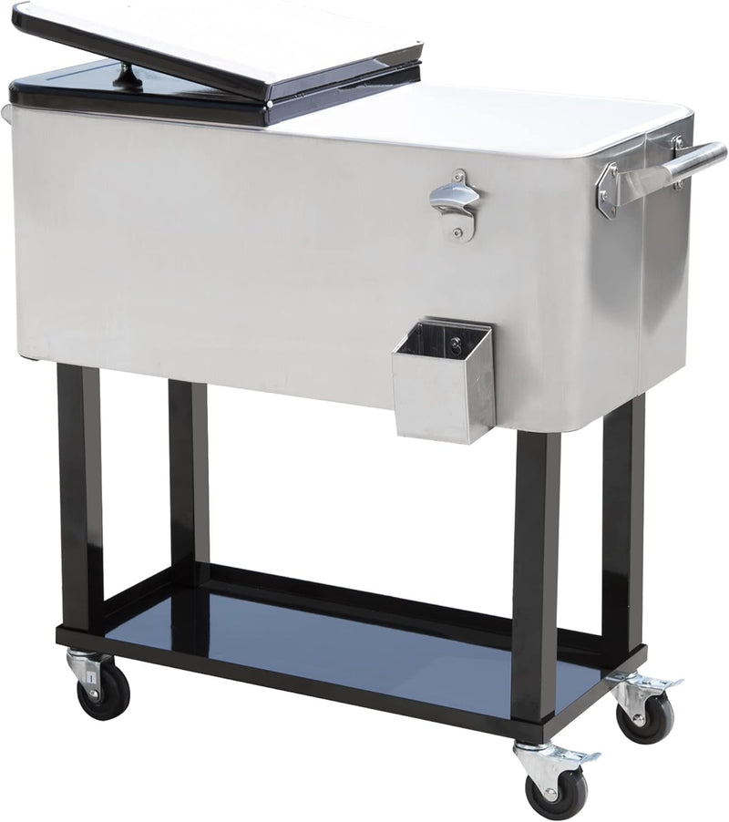 Portable Rolling 80 Quart Steel N3437
