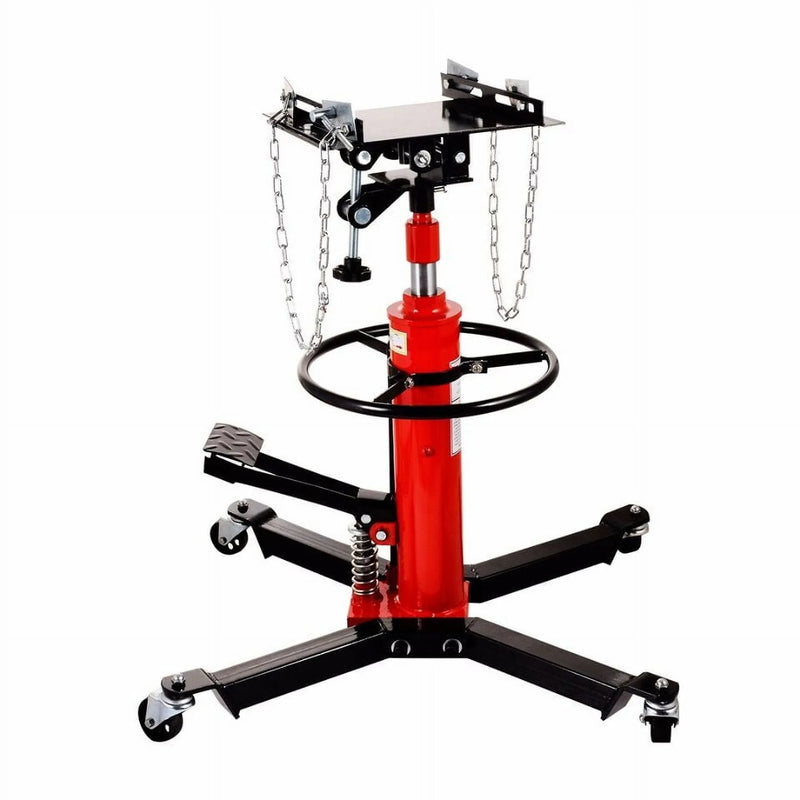 Hydraulic Car Transmission Jack Vertical Lift,1660 Pounds,360掳Rotating Wheel Lift,Red D8046