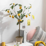 Fake Bonsai Tree The Artificial Plant Small Potted Plant Decorates The Artificial Flower Lemon Tree, 37 Inches High, It is A Good Choice Both Indoors and Outdoors. Artificial Bonsai Tree