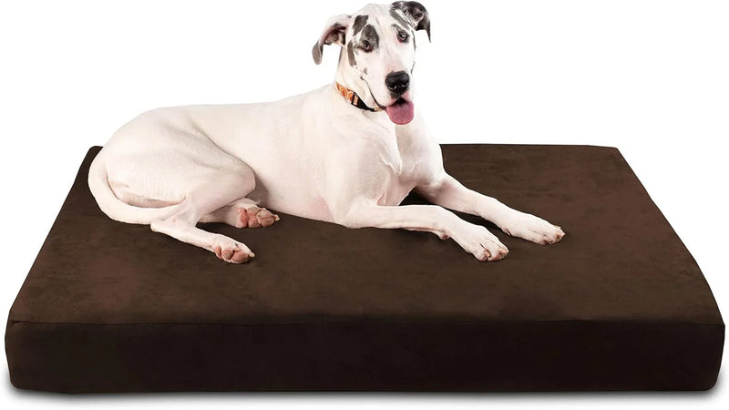 Fashion oversized dog bed (XL size, dark gray) - Thickness 7 inches, soft and comfortable, ergonomic cushion - Oversized dog bed - Durable and washable microfiber cover R2967