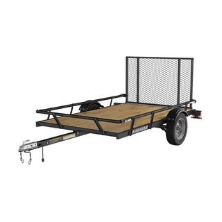 Karavan 5 ft. x 8 ft. Wood Floor Utility Trailer w Sliding Rail System B4214